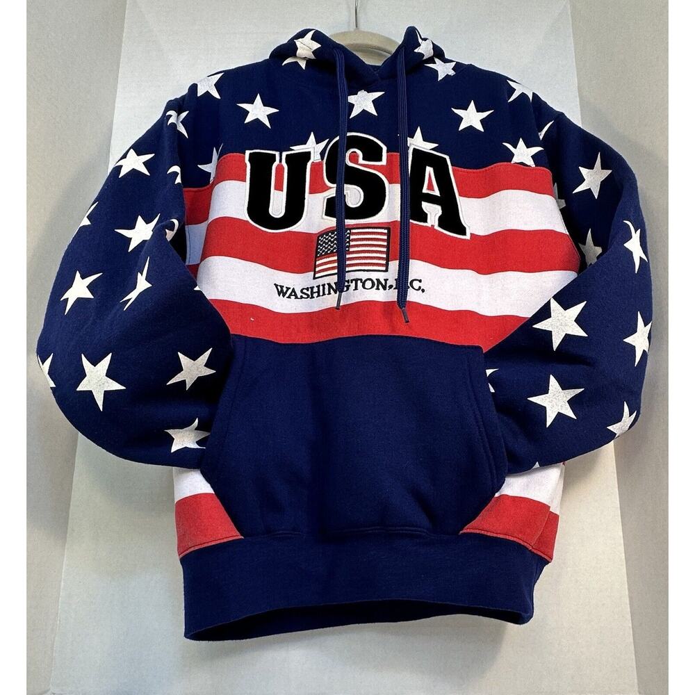 USA Washington DC Pullover sweaters unisex Hoodie Sz M Unisex, STITCHED GRAPHICS - Picture 7 of 14